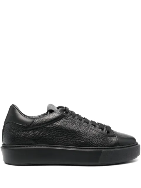 Giuliano Galiano pebbled leather low-top sneakers Black FIRE1