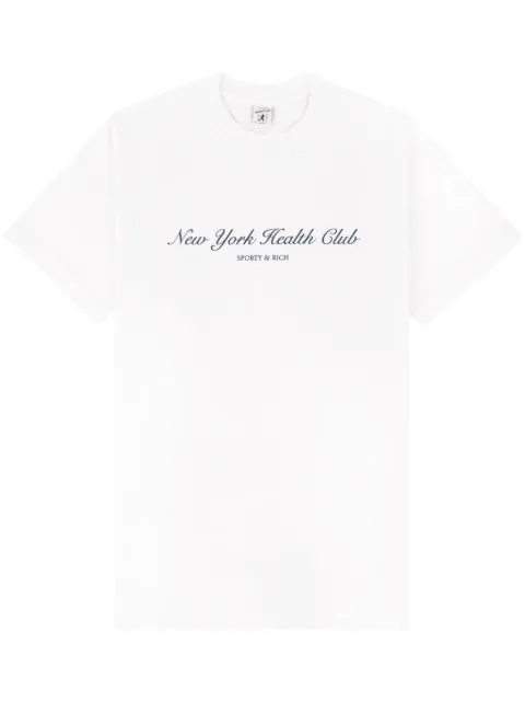 Sporty & Rich NY Health Club cotton T-Shirt White TS836WH