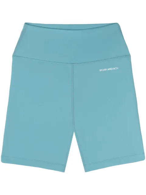 Sporty & Rich logo-print biker shorts Blue SH553SB