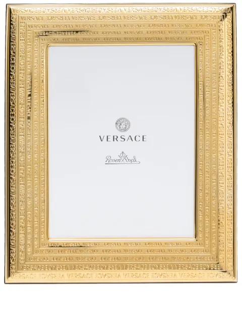 Versace logo-debossed photo frame (15x20cm) Gold 69199321639