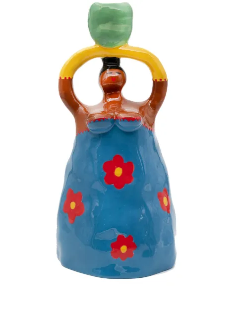 LAETITIA ROUGET Nina ceramic candle holder Blue 22LRC02NINA