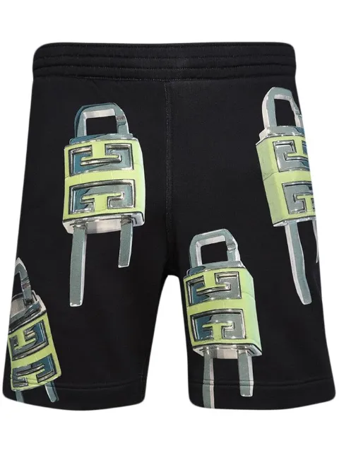 Givenchy 4G Padlock-print bermuda shorts Black BM51883YBC