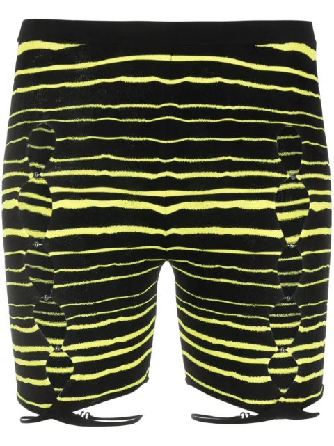 RUI striped cut-out shorts Black RUI23SSKN10
