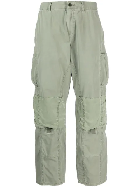 John Elliott mid-rise straight-leg work trousers Green WF143N1353A