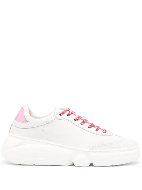 AGL Emilie low-top leather sneakers Neutrals D938042PGK7548