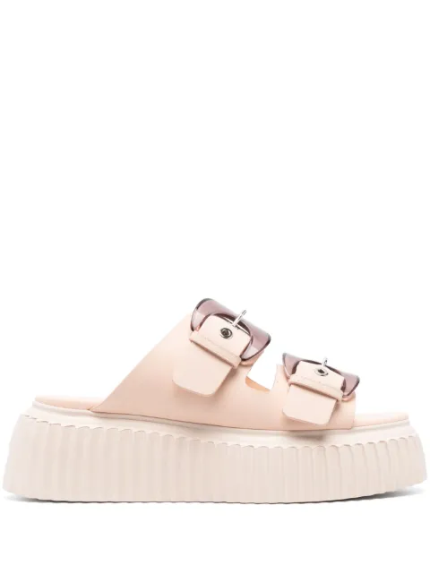 AGL Agatha double-buckle slippers Pink D642071PQKO037