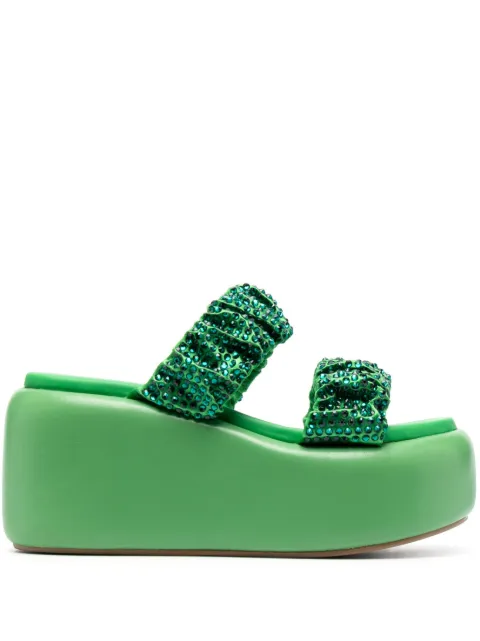 Le Silla Aiko 85mm embellished slides Green 2590Z040M1PPSAT