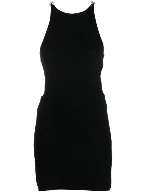 NISSA chain-link open-back mini dress Black RC13731