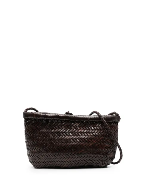 DRAGON DIFFUSION Minsu woven-design cross body bag Brown 8938