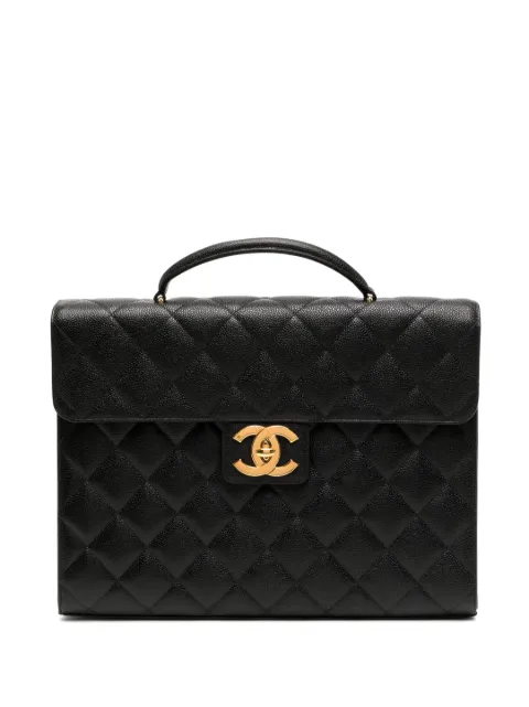 CHANEL Pre-Owned 1997 Classic Flap briefcase Black 4611176