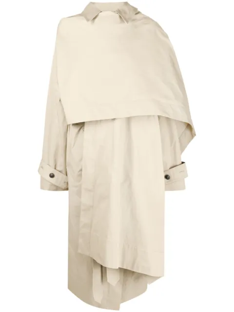 QUIRA layered long-sleeved jacket Neutrals Q824TC