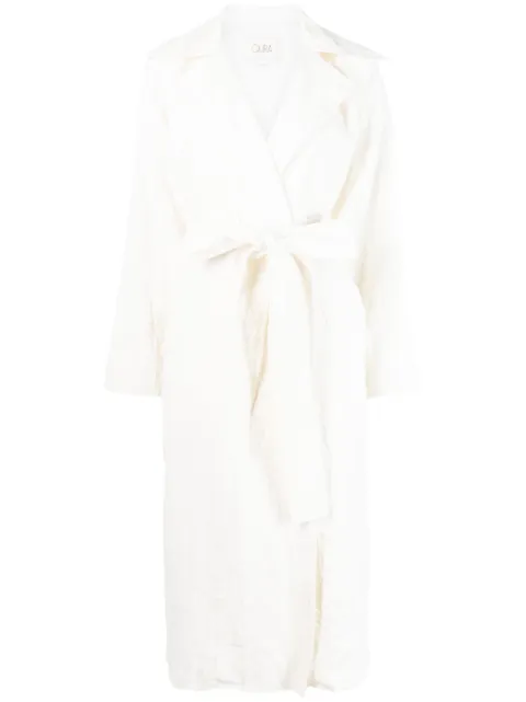 QUIRA double-breasted cotton coat Neutrals Q822CL