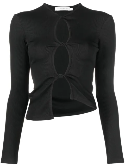 Christopher Esber twisted-effect cut-out top Black 22041043