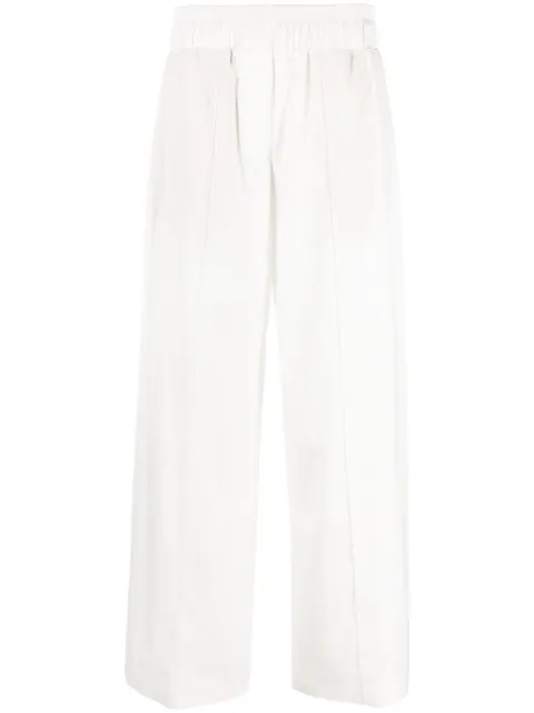 Brunello Cucinelli exposed-seam palazzo trousers White MP185P8228C159