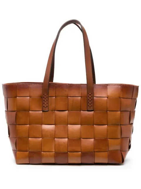 DRAGON DIFFUSION woven leather tote bag Brown 8151