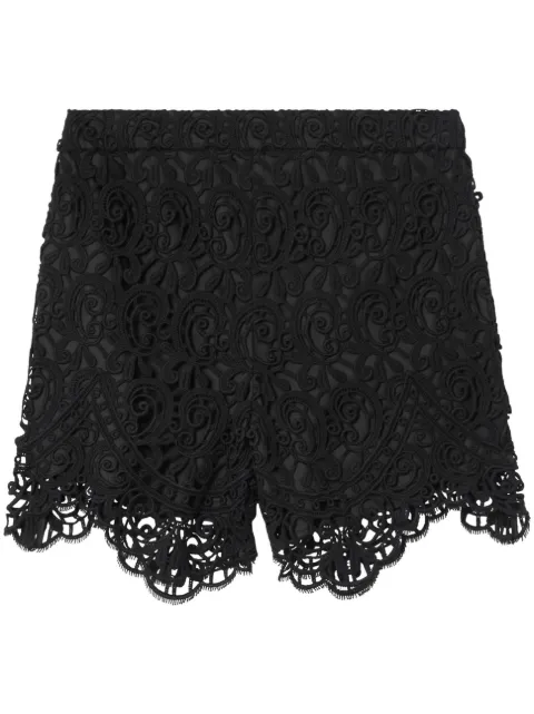 Burberry high-waisted macramé lace shorts Black 8067178