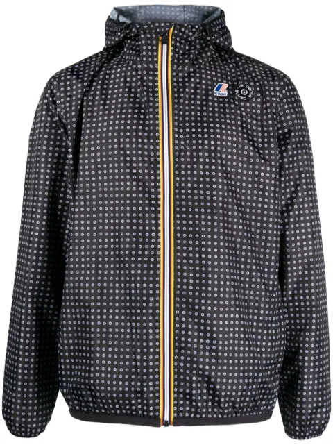 K-Way x 10 CORSO COMO polka-print zipped jacket Black K7118ZW