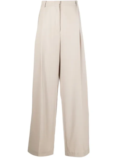 Botter pleated cotton trousers Neutrals 5024W092