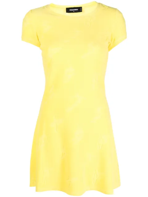 DSQUARED2 surfer-jacquard skater dress Yellow S72CV0397S24527