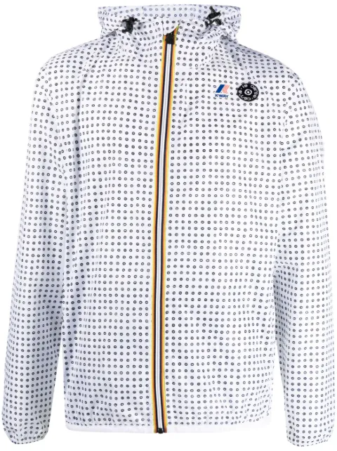 K-Way x 10 CORSO COMO polka-print zipped jacket White K7118ZW