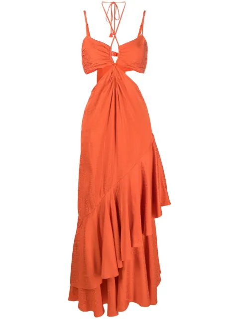 Johanna Ortiz Precious Juniper cut-out dress Orange PT012293131