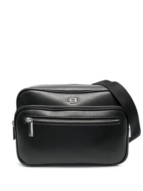 Baldinini logo-plaque leather belt bag Black G4CPMG9U0052