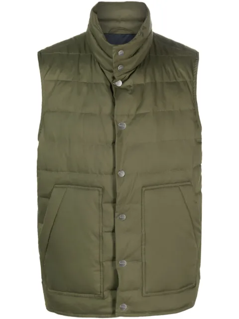Kiton mock-neck padded gilet Green UW1442YB900005