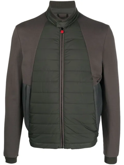 Kiton Blouson zip-up quilted jacket Green UW1461YB900503