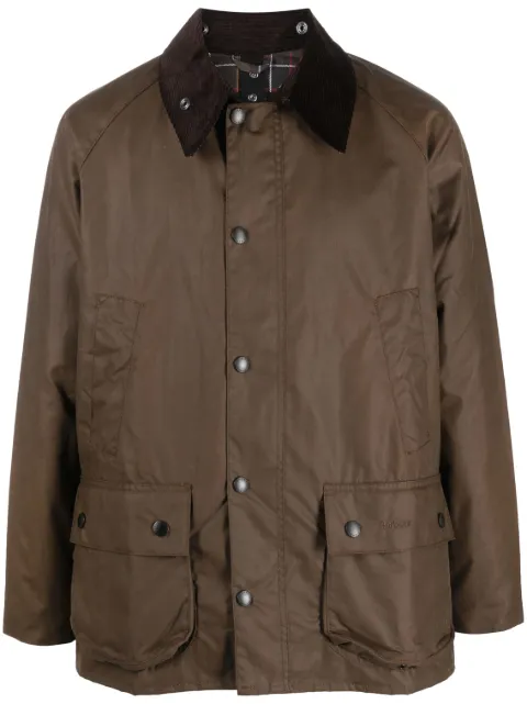 Barbour Bedale logo-embroidered wax jacket Brown MWX0018BE51