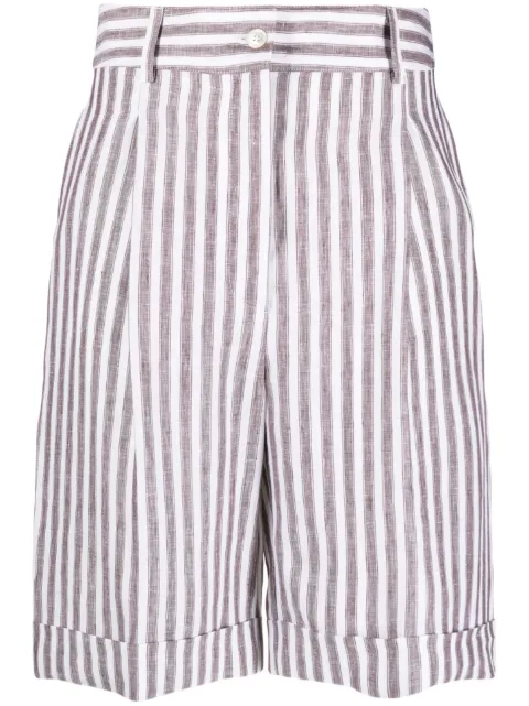 Kiton vertical-stripe knee-length shorts White D51115H0730108