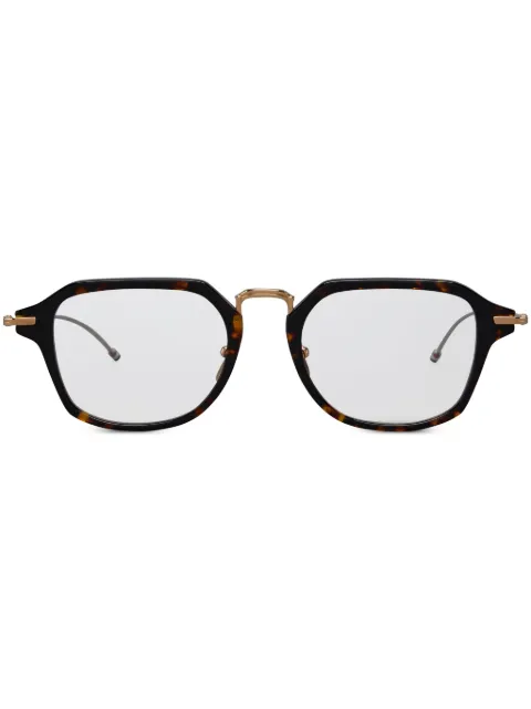 Thom Browne Eyewear tortoiseshell rectangle-frame glasses Brown UEO423AG0003