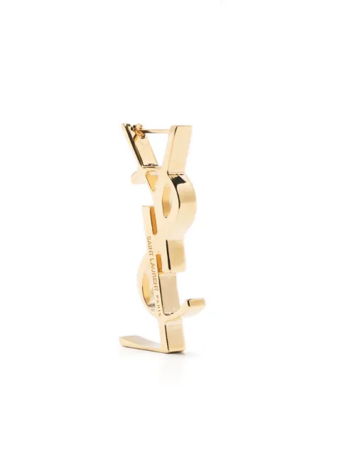 Saint Laurent monogram-lettering earring Gold 746670Y15008030