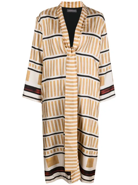 Lorena Antoniazzi abstract-print kaftan dress Neutrals E2366AB61A4264