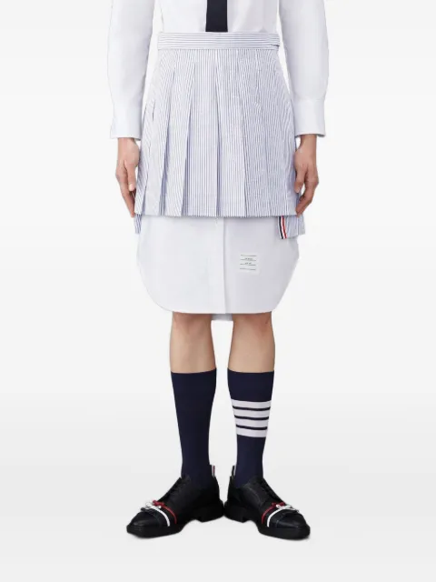 Thom Browne pleated striped mini skirt Blue FGC402V00572