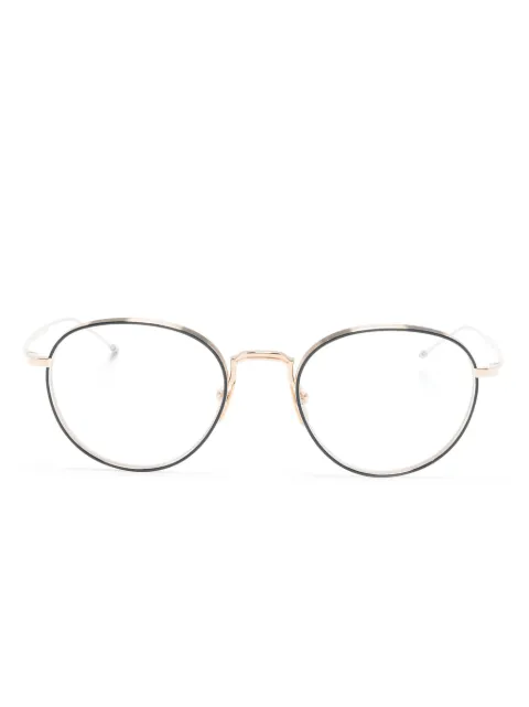 Thom Browne Eyewear round-frame clear glasses Gold UEO119AG0001