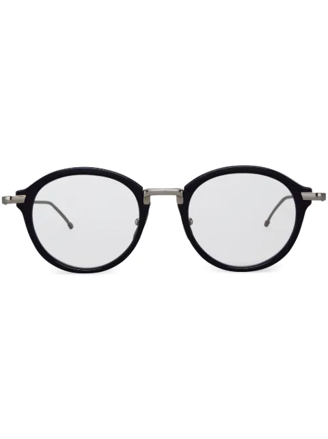 Thom Browne Eyewear tortoiseshell pantos-frame glasses Blue UEO011AG0003