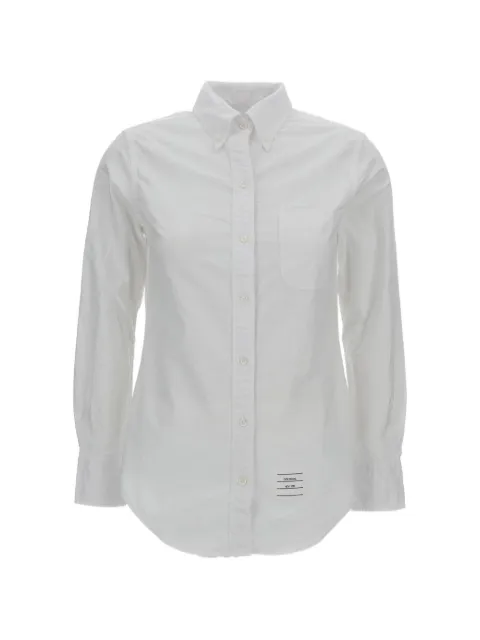 Thom Browne logo-appliqué cotton shirt White FLL005AF0313
