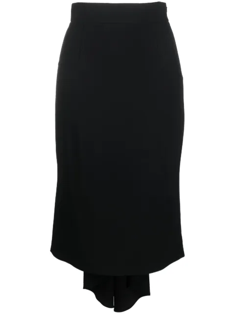 Moschino high-waisted asymmetric midi skirt Black A01155533