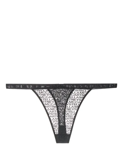 Stella McCartney logo-print string thong Black S6L291220