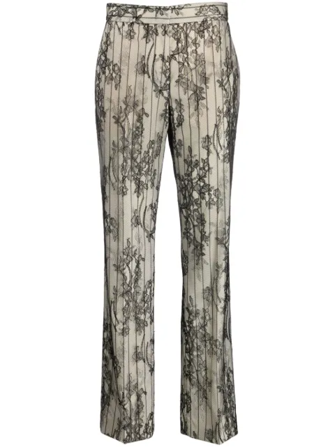 Moschino lace straight-leg trousers Black A03085550