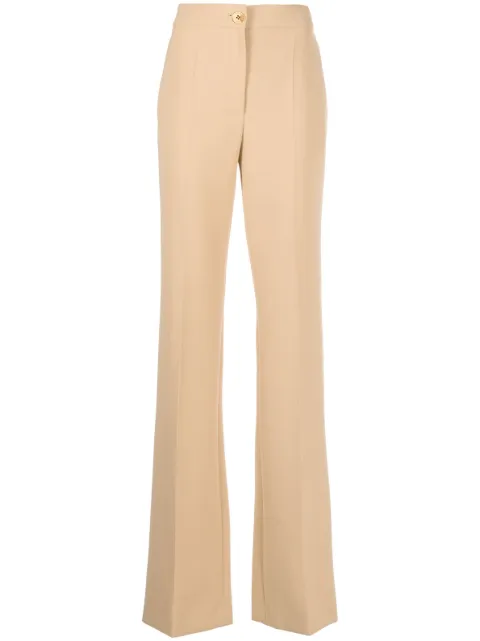 Moschino high-waist wide-leg trousers Neutrals J03315524
