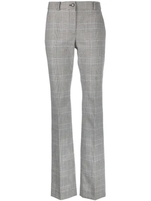 Moschino checked straight-leg trousers Black A03095546