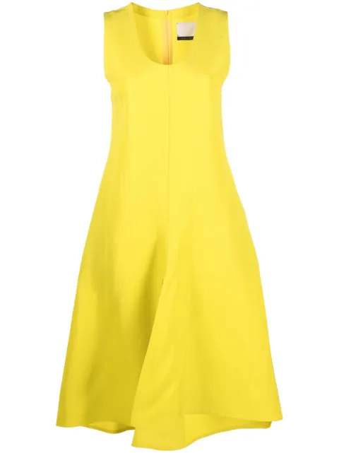 Calcaterra scoop-neck midi dress Yellow T18TEX05
