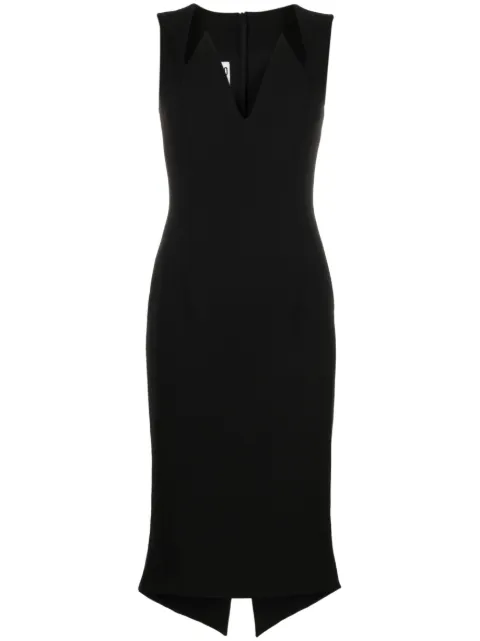 Moschino V-neck midi dress Black A04675524