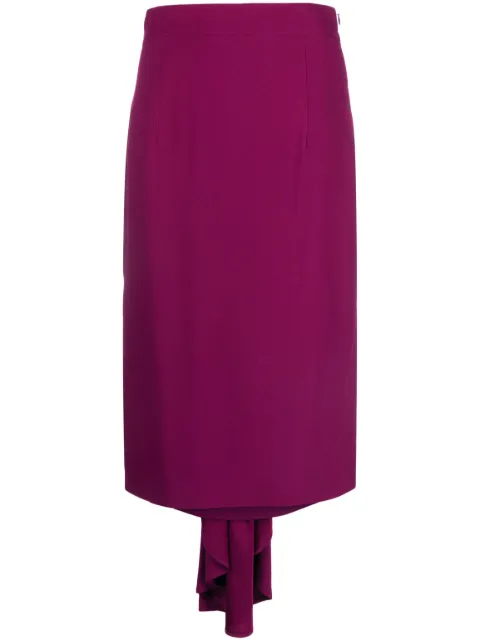 Moschino high-waisted asymmetric midi skirt Pink A01155533