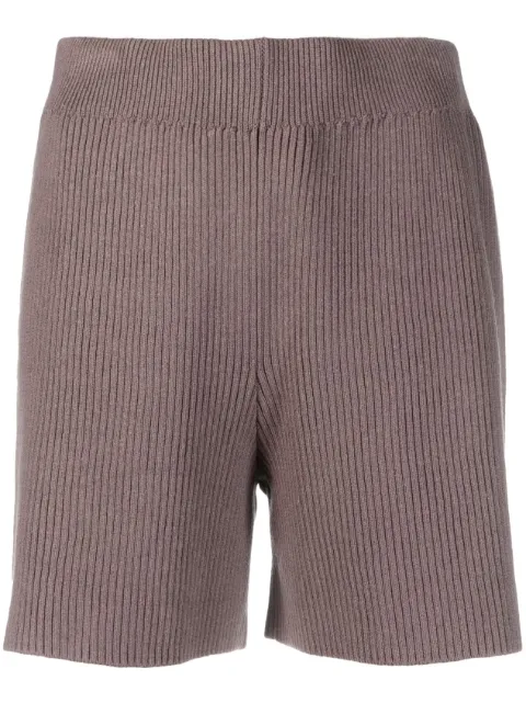 JOSEPH ribbed-knit silk-blend shorts Brown JF006655