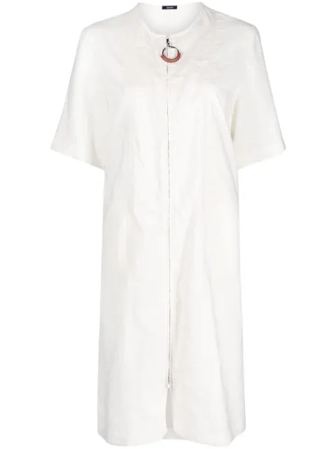 JOSEPH short-sleeve zip-fastening dress Neutrals JP001419