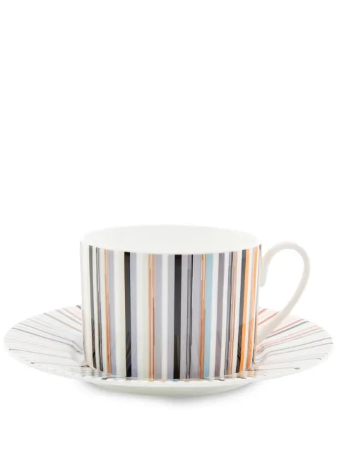 Missoni Home Jenkins tea cup and saucer (set of six) Yellow MHPSJA14S6