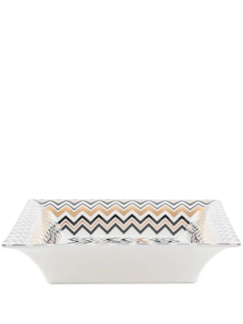 Missoni Home zigzag-print porcelain trinket tray Gold MHPZZG60S1
