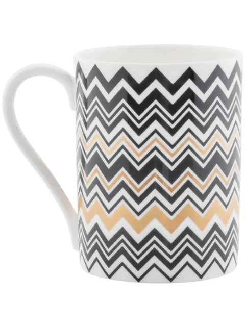 Missoni Home zigzag-print porcelain mug (7,5cm) Gold MHPZZG16S1